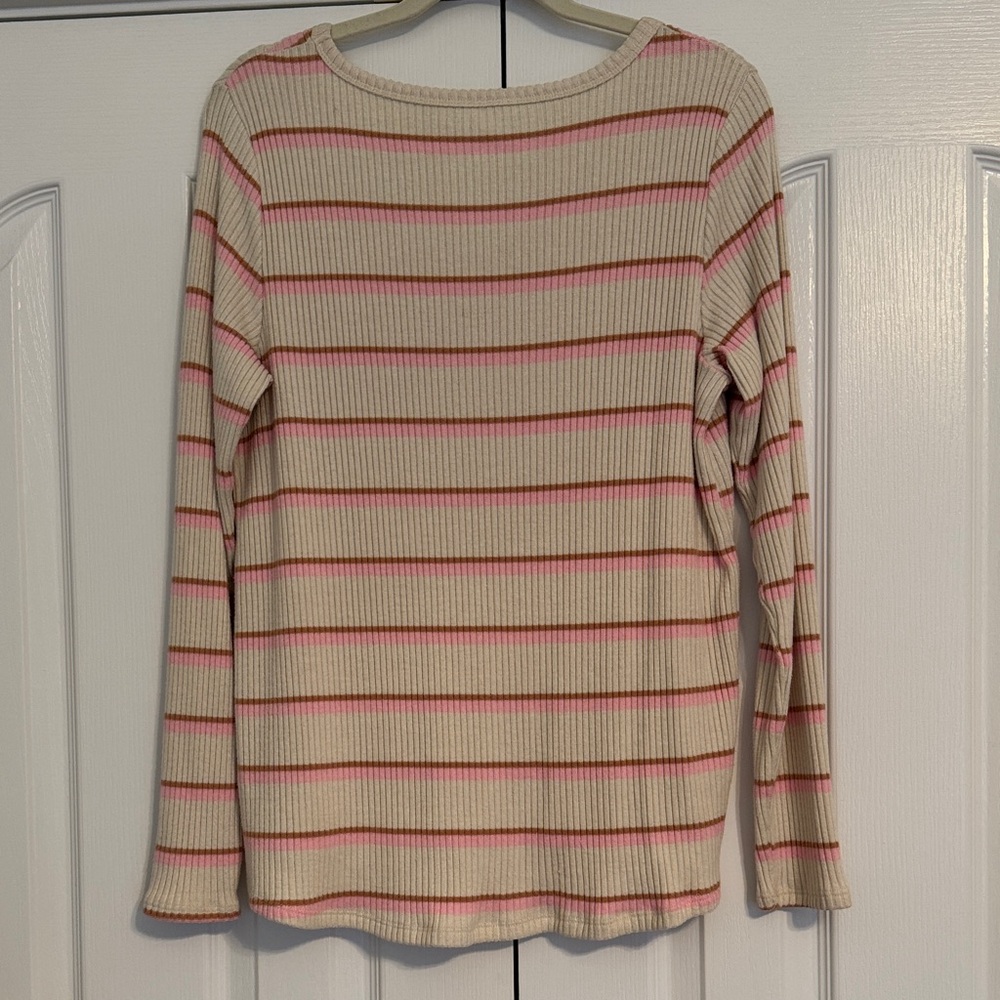 SOLD!
Striped V-Neck Ribbed Top - Picture 2 of 5